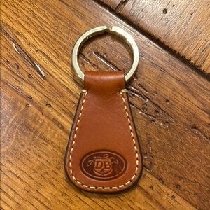 Dooney & Bourke Brown Leather Key Fob Keychain